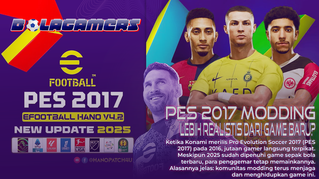PES 2017 Masih Jadi Primadona di 2025 Berkat Modding, Lebih Realistis dari Game Baru