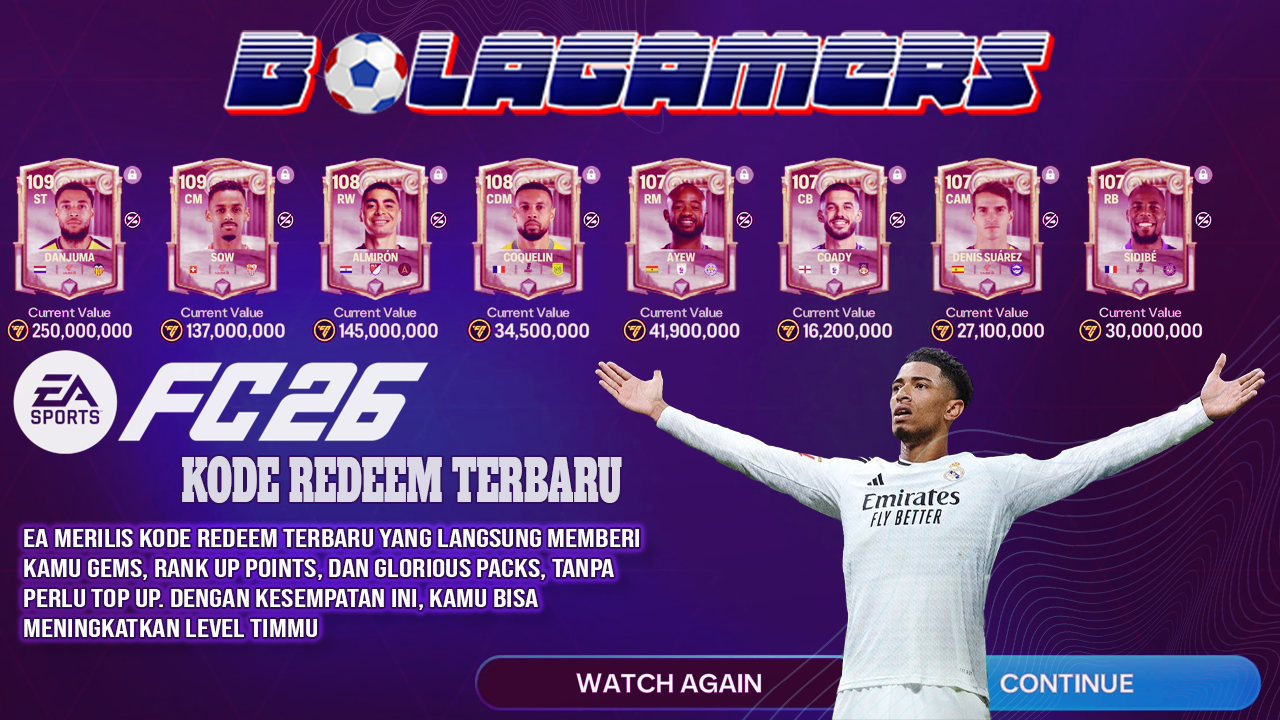 Kode Redeem FC Mobile! Dapat Gems & Glorious Packs Gratis di 30 November 2025