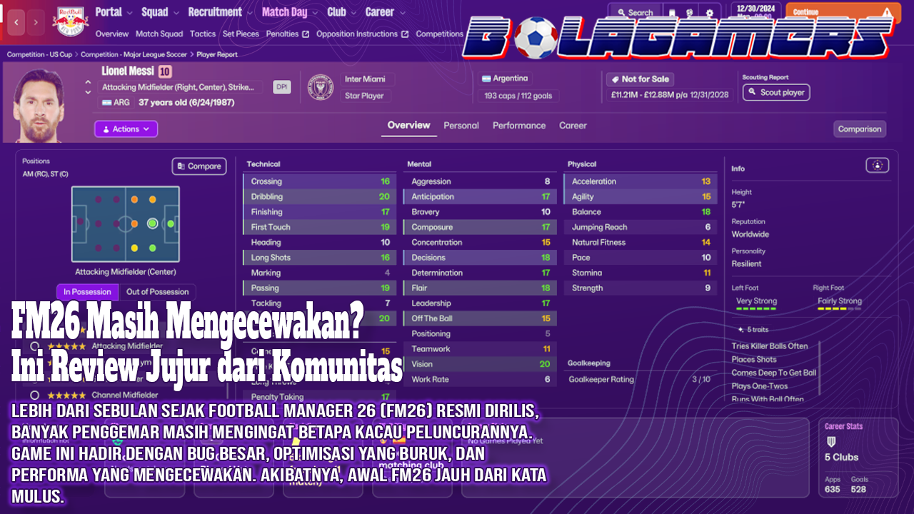 FM26 Masih Mengecewakan Ini Review Jujur dari Komunitas Setelah 2 Bulan Rilis