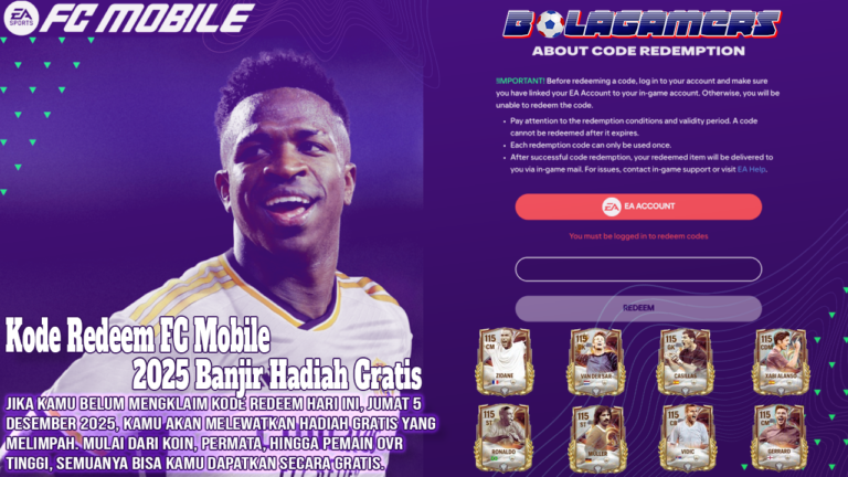 Jangan Lewatkan Kode Redeem FC Mobile Desember 2025 Banjir Hadiah Gratis