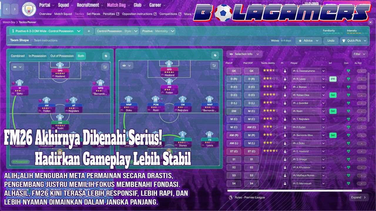 FM26 Akhirnya Dibenahi Serius! Patch 26.1.2 Hadirkan Gameplay Lebih Stabil dan UI Lebih Cerdas
