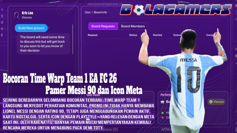 Niat Simpan Pack Langsung Goyah Bocoran Time Warp Team 1 EA FC 26 Pamer Messi 90 dan Icon Meta