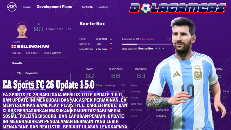 EA Sports FC 26 Update 1.5.0 Gameplay Lebih Seru, Career Mode Hidup, Clubs Lebih Kompetitif