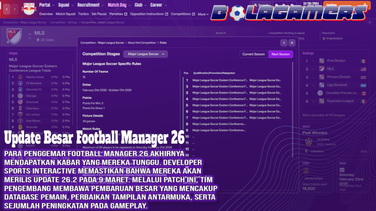 Transfer Januari Resmi Masuk! Update Besar Football Manager 26 Siap Mengubah Career Mode
